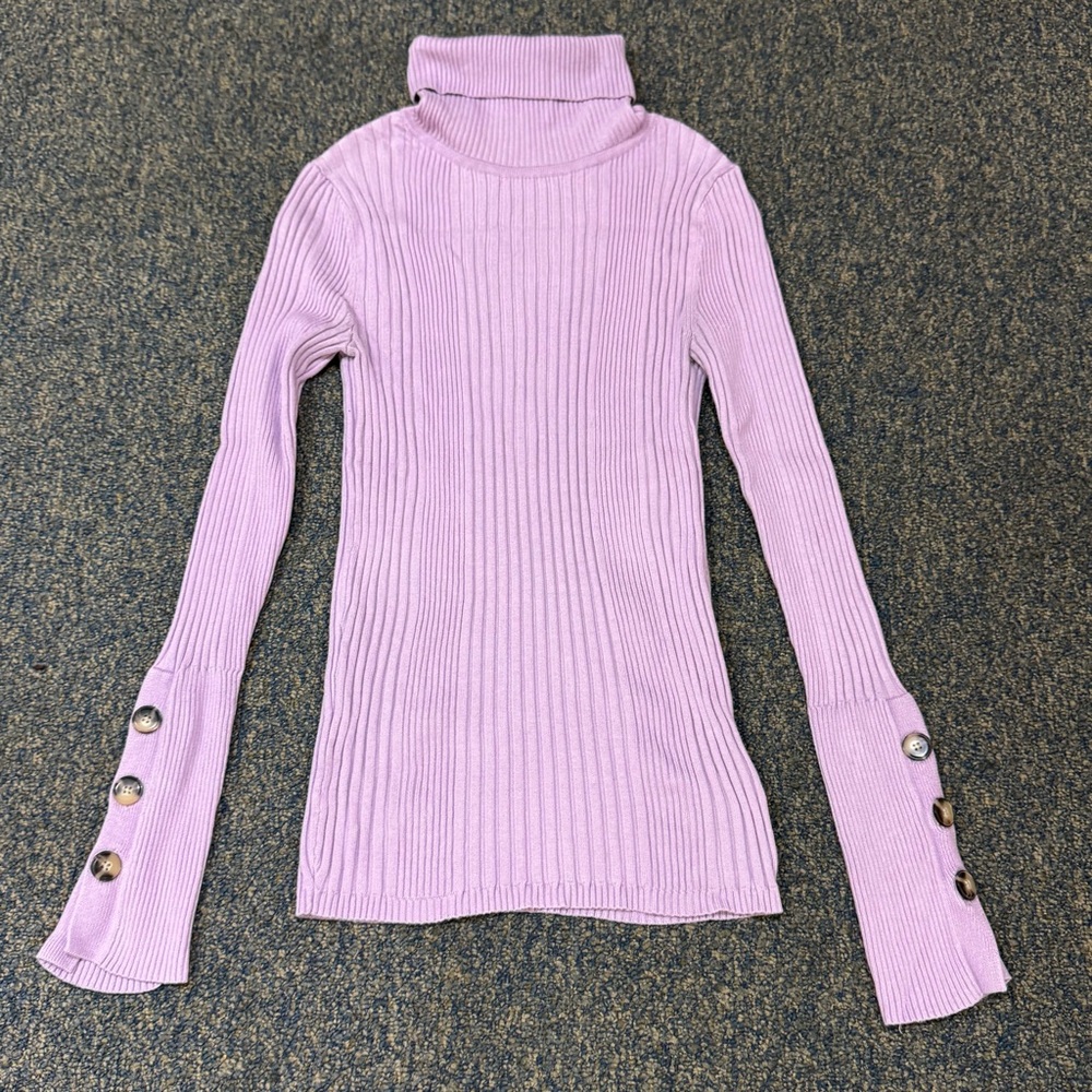 Anthropologie Purple Long Sleeve Turtleneck